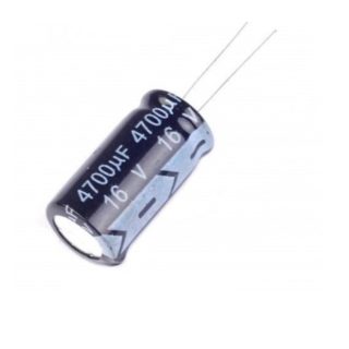 4700 µF 16 V elektrolitik kondansatör – yüksek kapasiteli enerji depolama ve filtreleme bileşeni