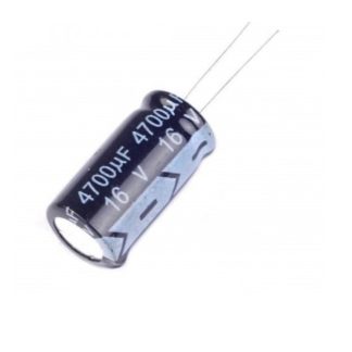 4700 µF 16 V elektrolitik kondansatör – yüksek kapasiteli enerji depolama ve filtreleme bileşeni