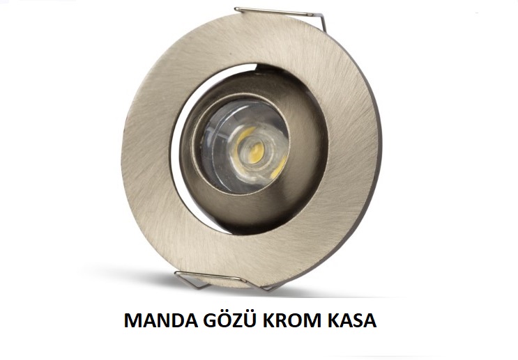 NOAS 1W Sıva Altı LED Spot Manda Gözü Hareketli YL94 Serisi – 6500K, 3200K, mavi, kırmızı ve amber renk seçenekli LED spot