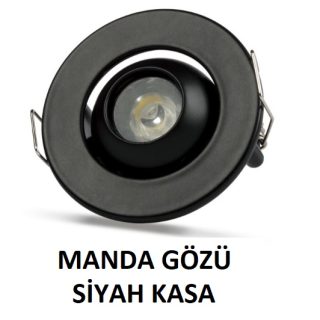 NOAS 1W Sıva Altı LED Spot Manda Gözü Hareketli Siyah YL94-0201 – 6500K Soğuk Beyaz NOAS 1W Sıva Altı LED Spot Manda Gözü Hareketli Siyah YL94-0202 – 3200K Sıcak Beyaz