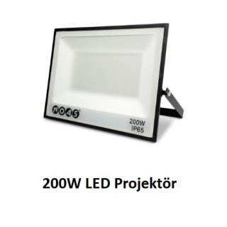 NOAS 200W LED Projektör YL70-0200 6500K gün ışığı ve YL70-0201 3200K sıcak beyaz dış mekân LED aydınlatma