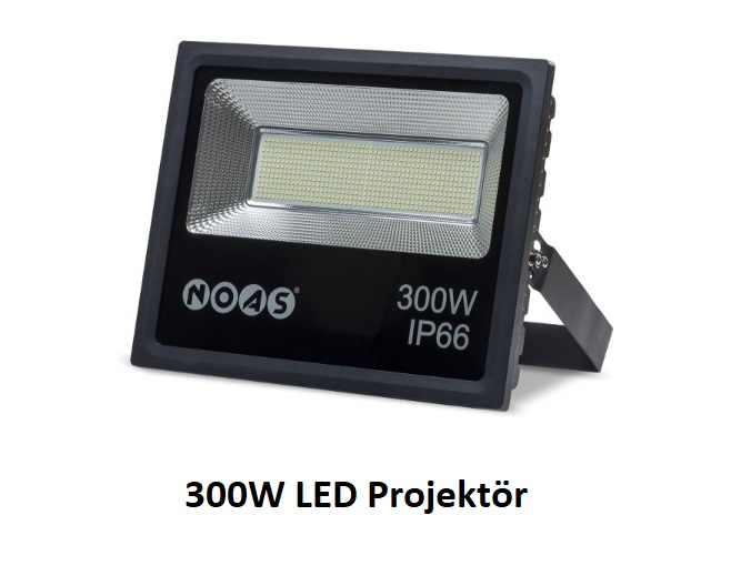 NOAS 300W LED Projektör YL70-0300 – 6500K soğuk beyaz dış mekan aydınlatma armatürü