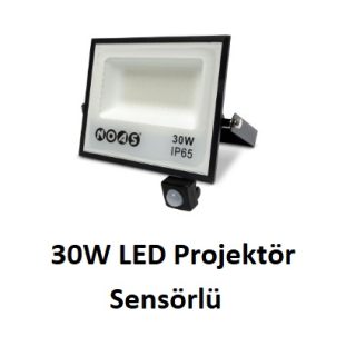 NOAS 30W LED Projektör Sensörlü YL70-0030-S 6500K gün ışığı dış mekan aydınlatma