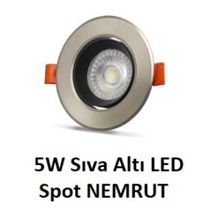 NOAS Nemrut YL28-2501 / YL28-2502 5W Sıva Altı LED Spot – 450 lümen, 6500K ve 3200K renk seçenekli modern LED tavan spotu