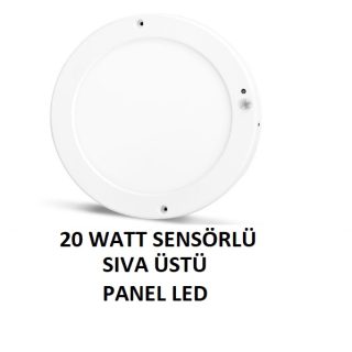 Noas NLS-20W Sensörlü Sıva Üstü Panel LED Armatür – 6500K + 3000K Çift Renk Işık