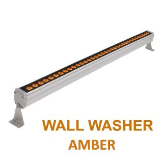 1 metre amber wallwasher – 36 Samsung LED’li dış mekan duvar aydınlatma armatürü, IP65 suya dayanıklı alüminyum gövde, 220V direkt çalışma, sıcak amber ışık efekti.
