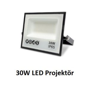 NOAS 30W LED Projektör YL70 Serisi – Beyaz, Gün Işığı, Yeşil ve Amber Renk Seçenekleri, IP65 Suya Dayanıklı LED Aydınlatma