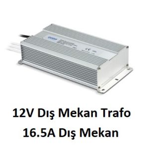 NOAS 16.5A YL31-0200 200W 12V IP67 su geçirmez dış mekan LED trafosu