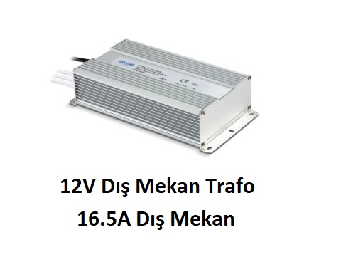 NOAS 16.5A YL31-0200 200W 12V IP67 su geçirmez dış mekan LED trafosu