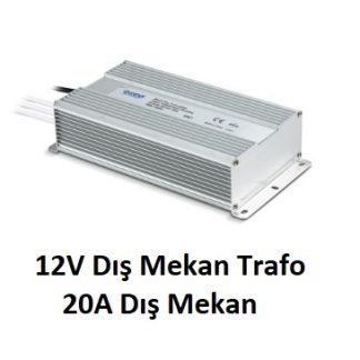 NOAS 20A Dış Mekan YL31-0250 250W 12V IP67 su geçirmez LED trafosu