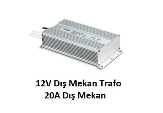 NOAS 20A Dış Mekan YL31-0250 250W 12V IP67 su geçirmez LED trafosu