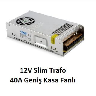 NOAS 40A Geniş Kasa Fanlı YL20-0500 500W 12V LED güç kaynağı