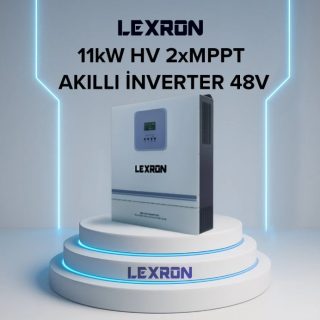 LEXRON 11KW HV 2xMPPT Akıllı İnverter 48V solar inverter ön görünüm