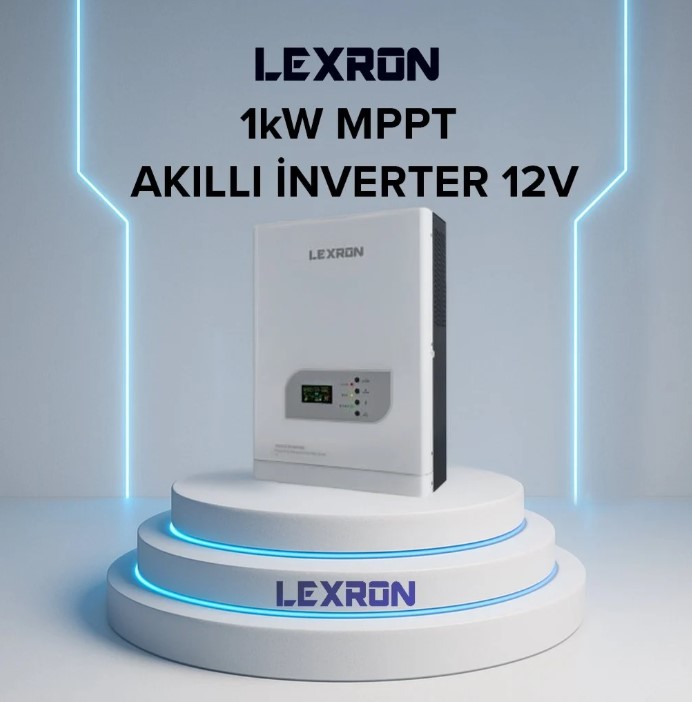 LEXRON 1KW MPPT Akıllı İnverter 12V solar inverter ön görünüm