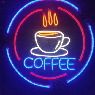 Coffe Kahve Neon LED Tabela 50x50 cm kafe bar dekoratif aydınlatma