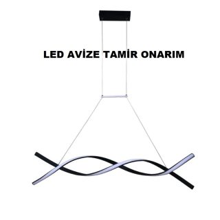 Driver arızalı LED avizelerin tamir edildiği teknik servis görseli