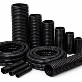 ALPUT PLASTİK 12’lik siyah spiral boru PVC elektrik tesisat borusu