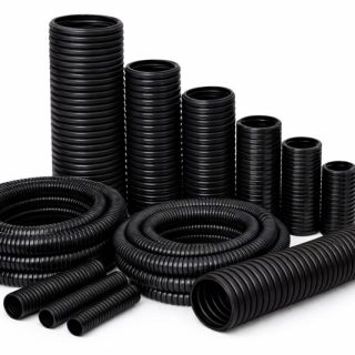 ALPUT PLASTİK 18’lik siyah spiral boru PVC elektrik tesisat borusu