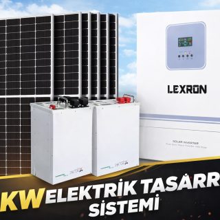 11kw solar enerji sistemi panel batarya inverter seti off grid çözüm