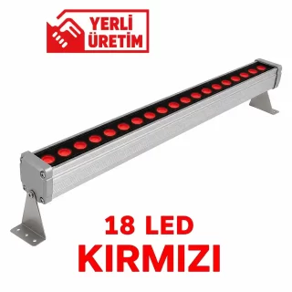60 cm 18 LED 18W Kırmızı Wallwasher – Dış Mekan Alüminyum Gövde Armatür ana urun gorseli