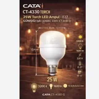 E27-GUNISIGI-GUCLU-AYDINLATMA CT-4242G 45W Torch Led Ampul E27 Gunisigi Guclu Aydinlatma ana urun gorseli