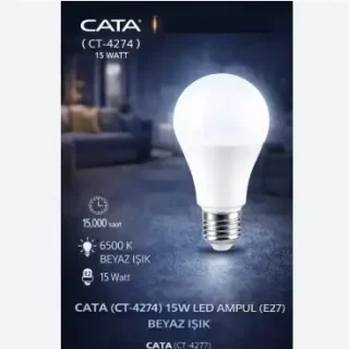 E27-BEYAZ-GUCLU-GENEL-AYDINLATMA CT-4274B 15W Led Ampul E27 Beyaz Guclu Genel Aydinlatma ana urun gorseli