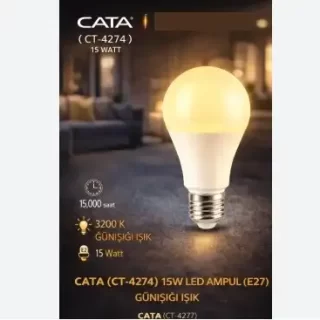 E27-GUNISIGI-GUCLU-GENEL-AYDINLATMA CT-4274G 15W Led Ampul E27 Gunisigi Guclu Genel Aydinlatma ana urun gorseli