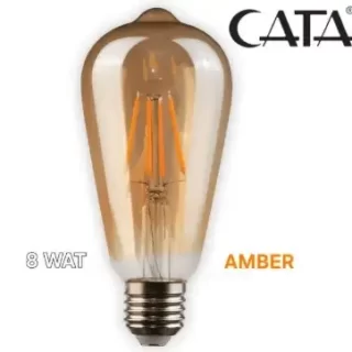 ST64-AMBER-DEKORATIF-VINTAGE CT-4290 8W Rustik Led Ampul ST64 Amber Dekoratif Vintage ana urun gorseli