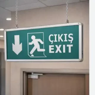 CT-9167 3W EXIT CIKIS ARMATURU LEDLI 3 SAAT AKULU DUVAR TIPI ana urun gorseli