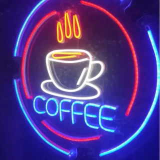 NEON-COFFEE-5050 Coffe Kahve Neon LED Tabela Kafe Bar Dekoratif Aydınlatma 50×50 cm ana urun gorseli