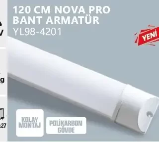 YL98-4201 NOAS YL98-4201 42W 120 CM Nova Led Bant Armatür Beyaz ana urun gorseli
