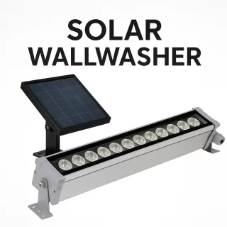 Solar Wallwasher 30 cm 9 LED Amber Dış Mekân Güneş Enerjili Duvar Aydınlatma Armatürü ana urun gorseli