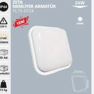 YL15-0124 YL15-0124 NOAS LED 24W ZETA NEMLIYER ARMATUR 6500K ana urun gorseli