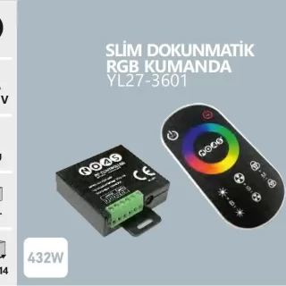 YL27-3601 YL27-3601 NOAS LED 36A RF SLIM DOKUNMATIK RGB KUMANDA MODERN TASARIM ana urun gorseli