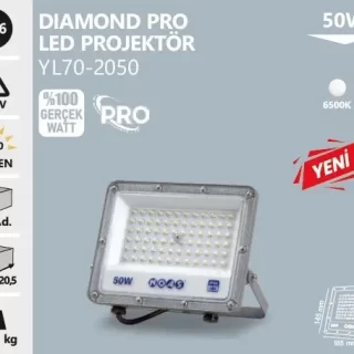 YL70-2050 YL70-2050 NOAS LED 50W MERCEKLI PROJEKTOR 6500K IP65 DIS MEKAN ana urun gorseli