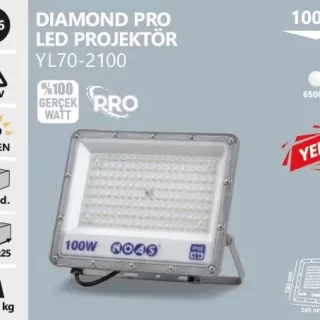 YL70-2100 YL70-2100 NOAS LED 100W MERCEKLI PROJEKTOR 6500K IP65 DIS MEKAN ana urun gorseli