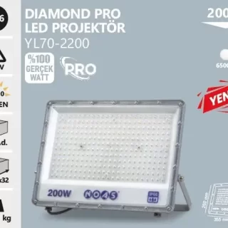 YL70-2200 YL70-2200 NOAS LED 200W MERCEKLI PROJEKTOR 6500K IP65 DIS MEKAN ana urun gorseli