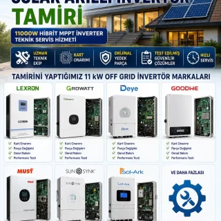 11 kW Solar Akıllı İnvertör Tamiri — 11000W Hibrit MPPT İnverter Teknik Servis Hizmeti ana urun gorseli