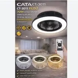 CT-3011 Yildiz Led Tavan Vantilator Dekoratif Tavan Fani ana urun gorseli