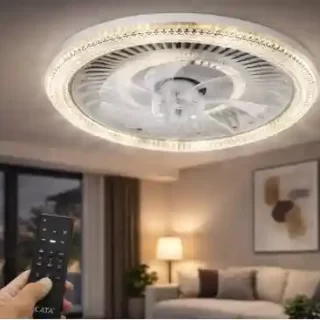 CT-3012 Kristal Led Tavan Vantilator Dekoratif Parlak Tasarim ana urun gorseli