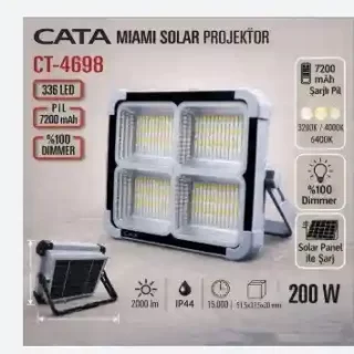 CT-4698 200W MIAMI SOLAR LED PROJEKTOR GUCLU DIS MEKAN ana urun gorseli