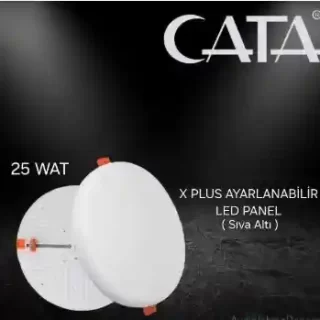 CT-5662B 25W X PLUS LED PANEL BEYAZ SIVA ALTI AYARLI TAVAN PANELI ana urun gorseli