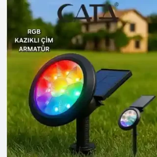 CT-7321 18W SOLAR BAHCE ARMATURU RGB RENKLI PEYZAJ AYDINLATMA ana urun gorseli