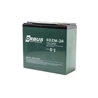 ORBUS 6-DZM-24 12V 24Ah Elektrikli Bisiklet Jel Akü — Derin Deşarj Uyumlu ana urun gorseli